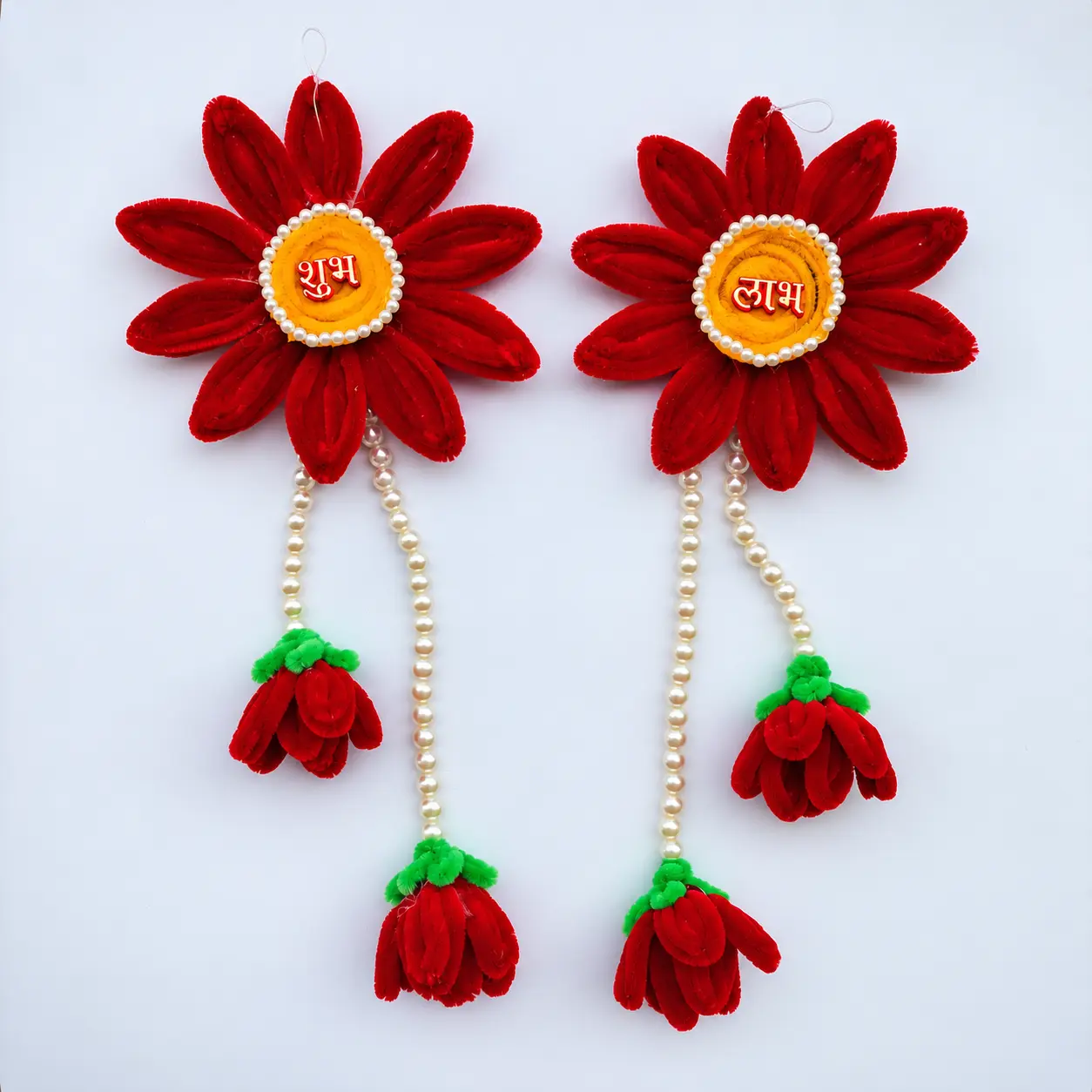Shubh Labh Flower Hanging – Diwali Door & Wall Decoration(Pair)